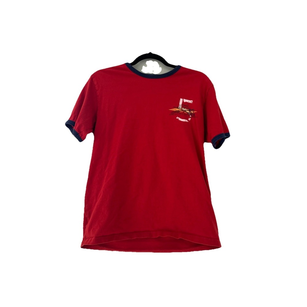 Vintage Polo By Ralph Lauren Red Contrast trim T-Shirt Boys Youth Large